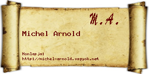 Michel Arnold névjegykártya